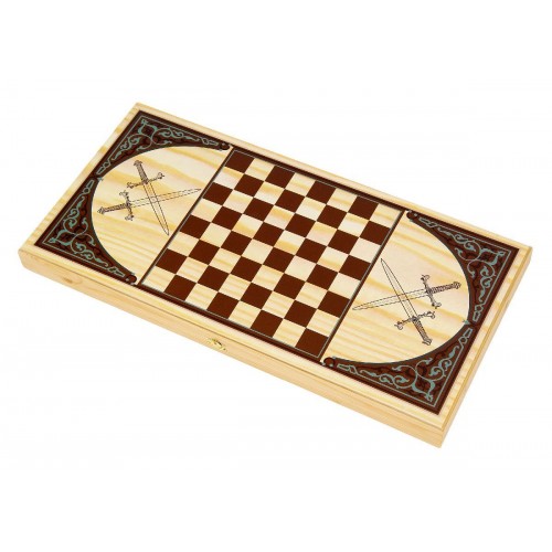 Нарды+Шашки "Походные - Охотники на привале" средние